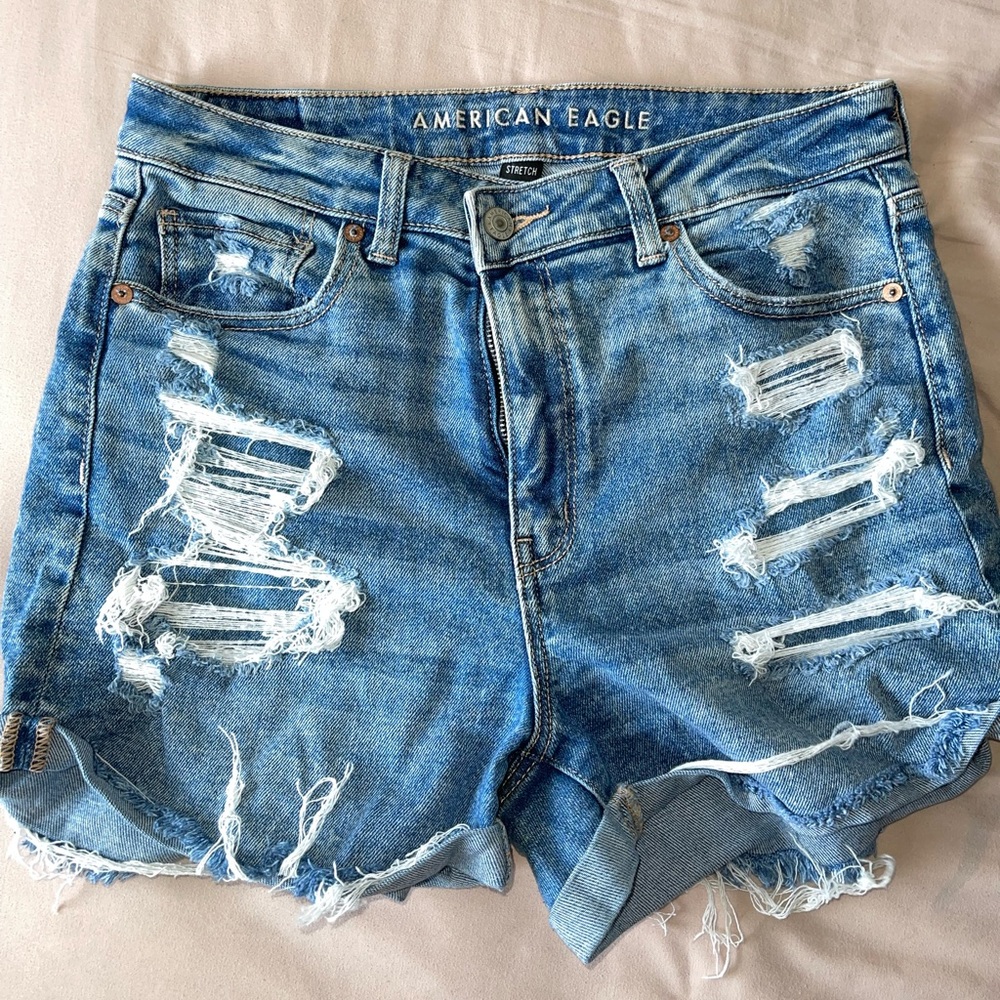 American Eagle Stretch High Waist Jean Shorts